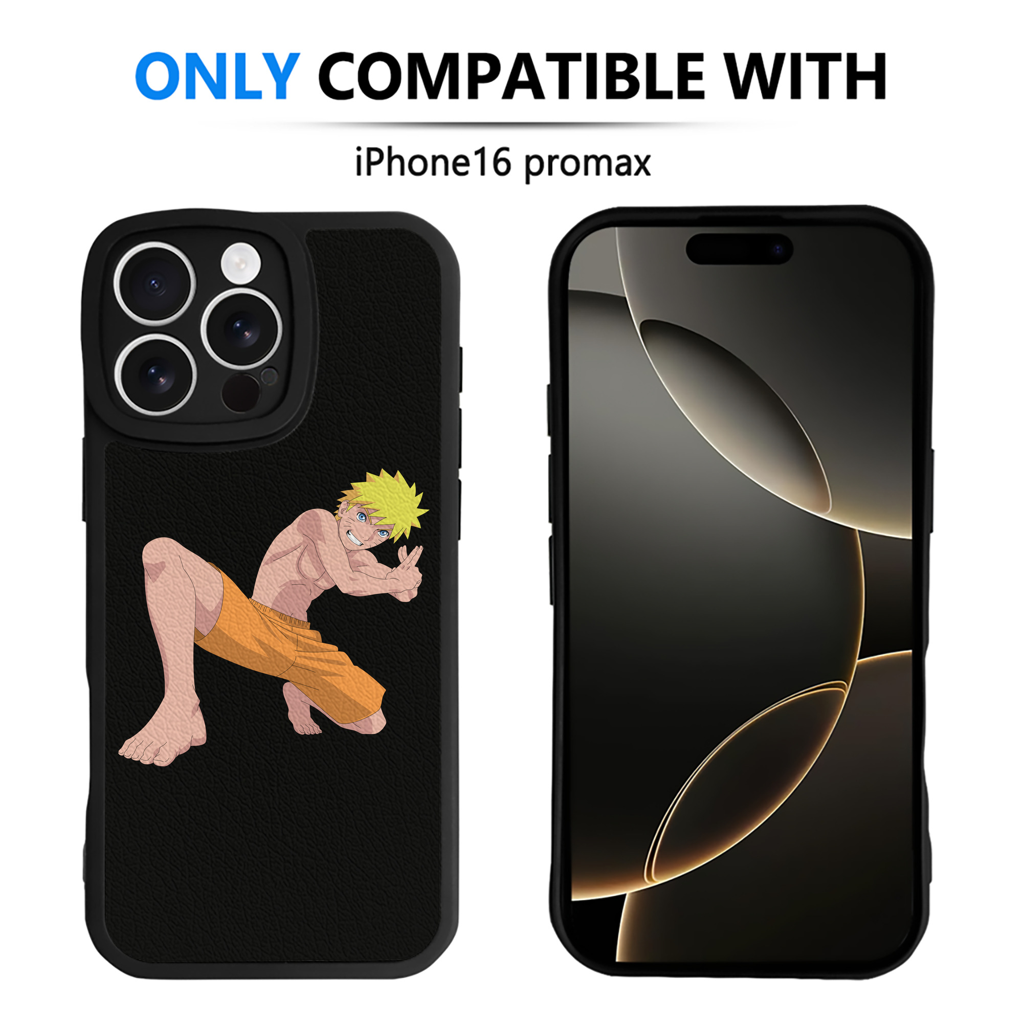 （画像用） NARUTO -ナルト- うずまき ナルト Uzumaki Naruto 【iPhone 16シリーズ対応】シリコンスマホケース（レザー調） 材質：シリコン